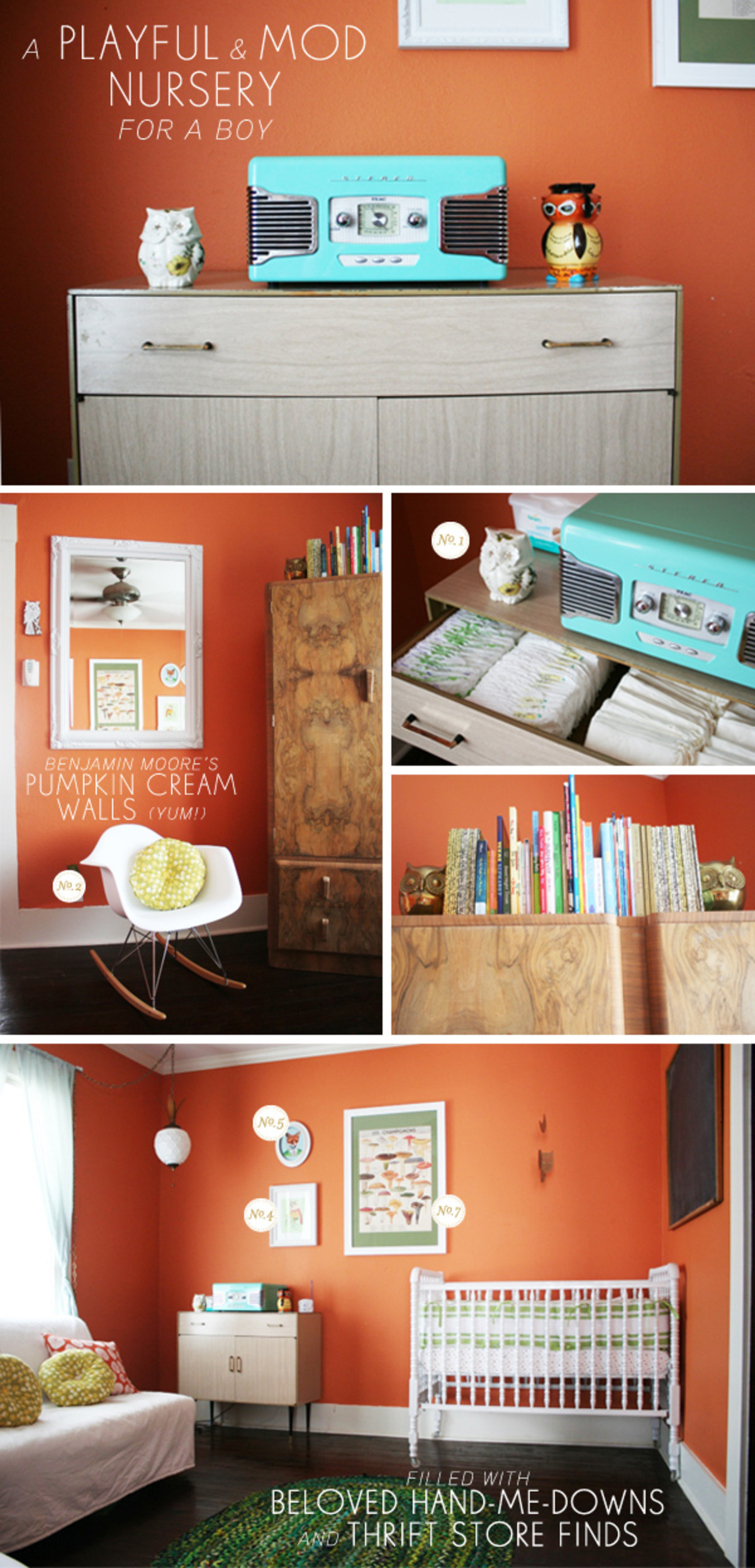 Orange And Aqua Baby Nursery Lay Baby Lay