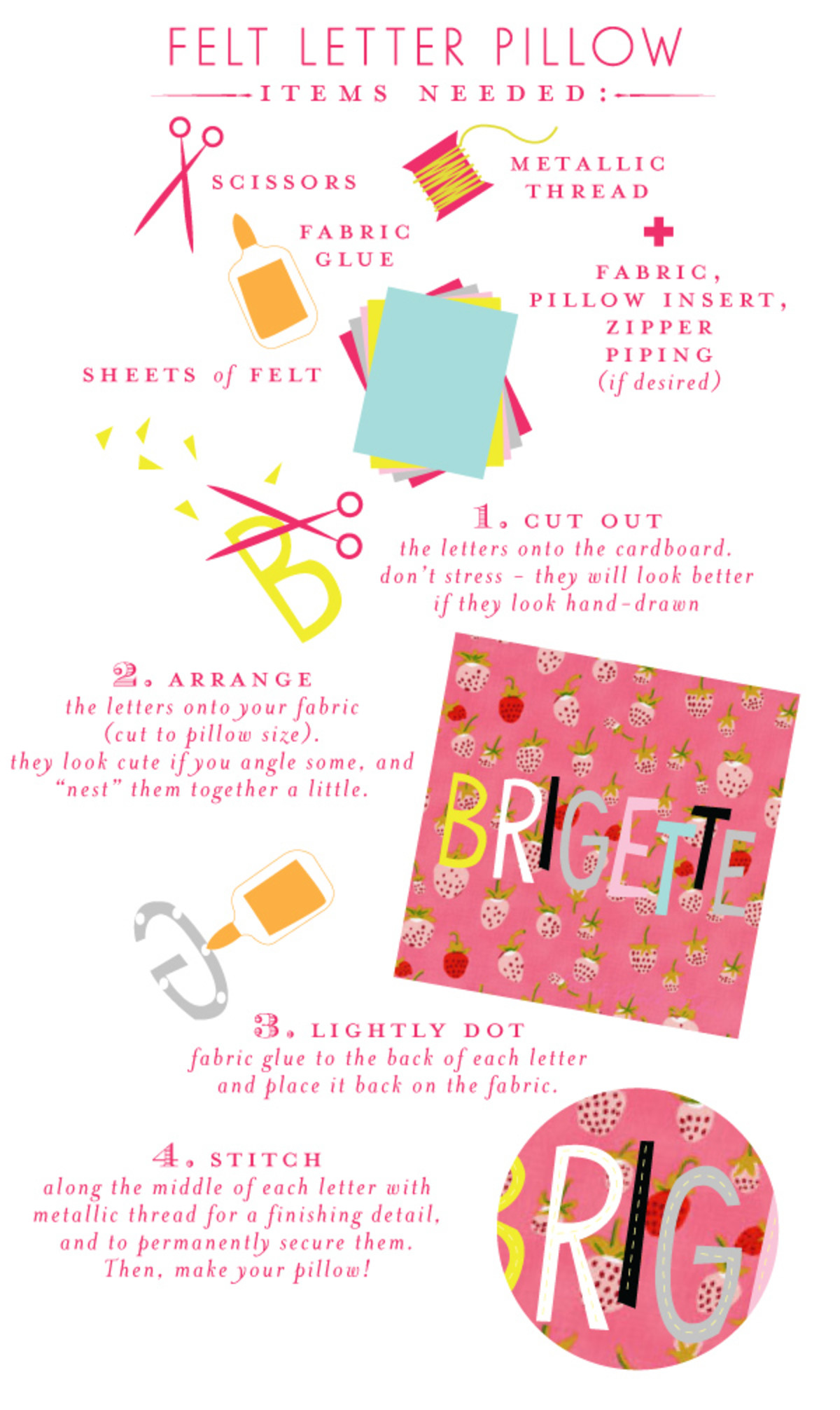 Felt Letter Pillows DIY Lay Baby Lay