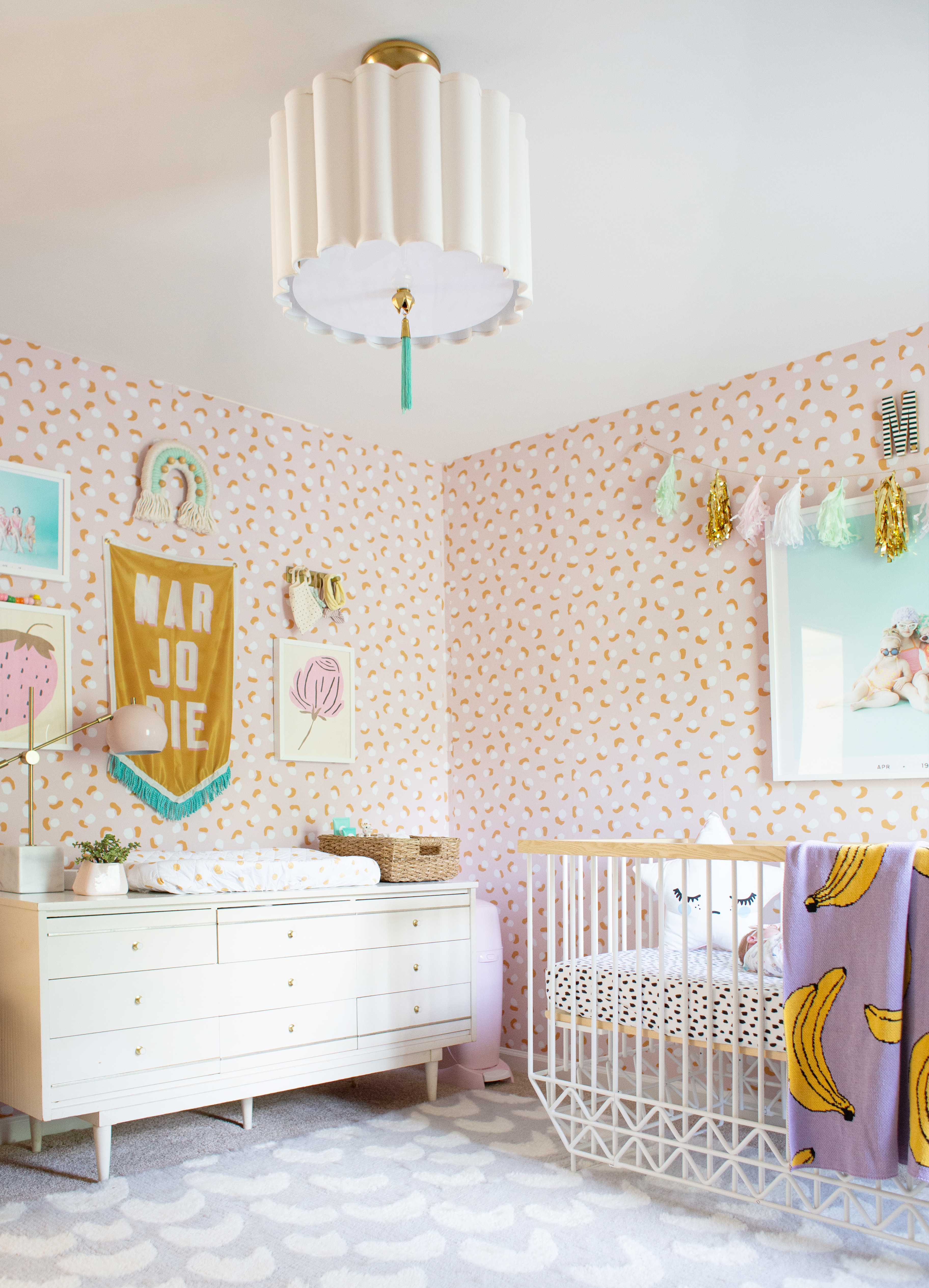 modern baby room wallpaper