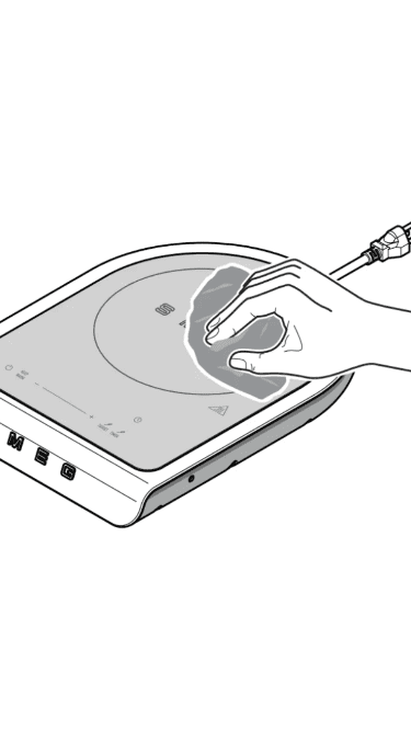 Clean the glass top plate after use
