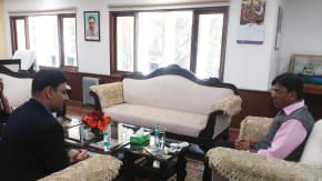 Mr. Vikas Sharma with MoS Sh. Mansukh Mandaviya ji
