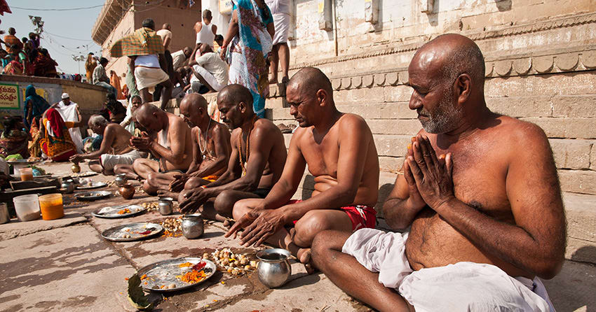 Ritualistic feeding of Brahmins in India