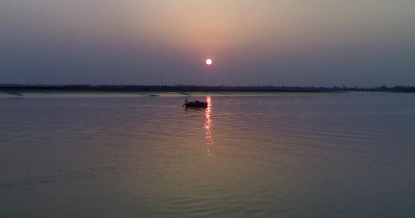 A boat on Rupsa River in Bangladesh