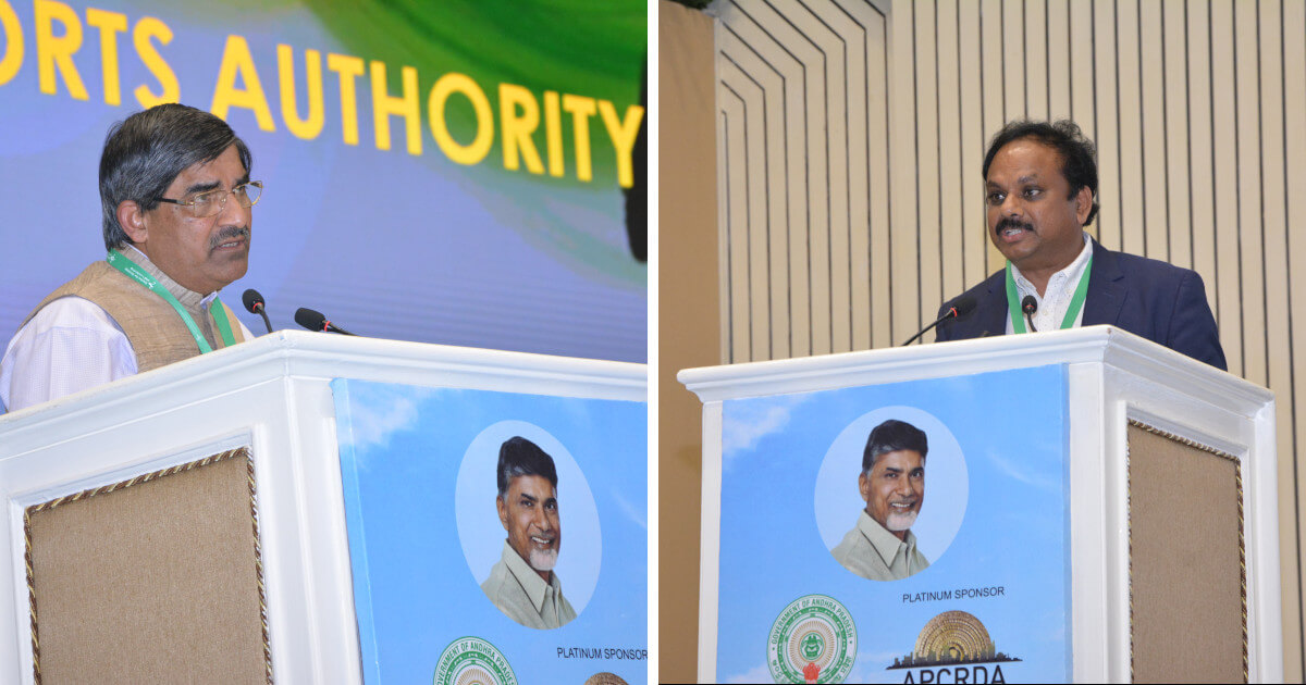 Mr. L.V. Subramanyam, Spl Chief Secretary, Sports and Youth Affairs, AP and Mr. Sreedhar Cherukuri, Commissioner, APCRDA