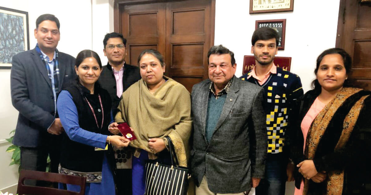 Ms. Leena Gupta (Director) & Team, Vishwakarma Univ with Ms. Bhavna Saxena (IPS) Spl Commissioner APEDB, Mr. Vikas Sharma, Director & Chief executive, CSL.