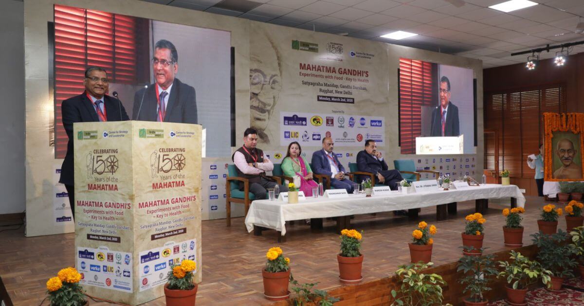 Shri A.K. Shrivastava, Executive Director, GAIL, talked about Gandhi ji’s dietary and lifestyle habits