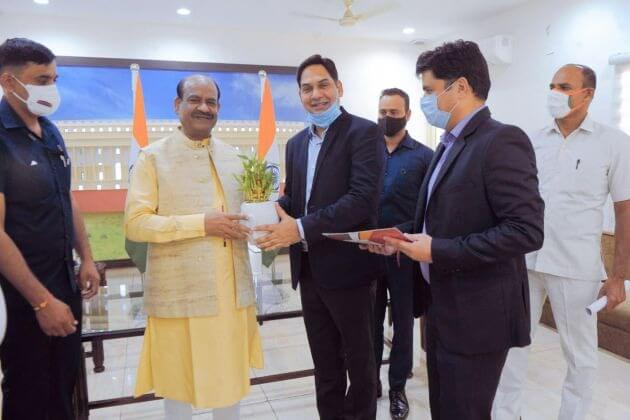 Mr. Vikas Sharma with Shri Om Birla, Hon'ble Speaker of Lok Sabha