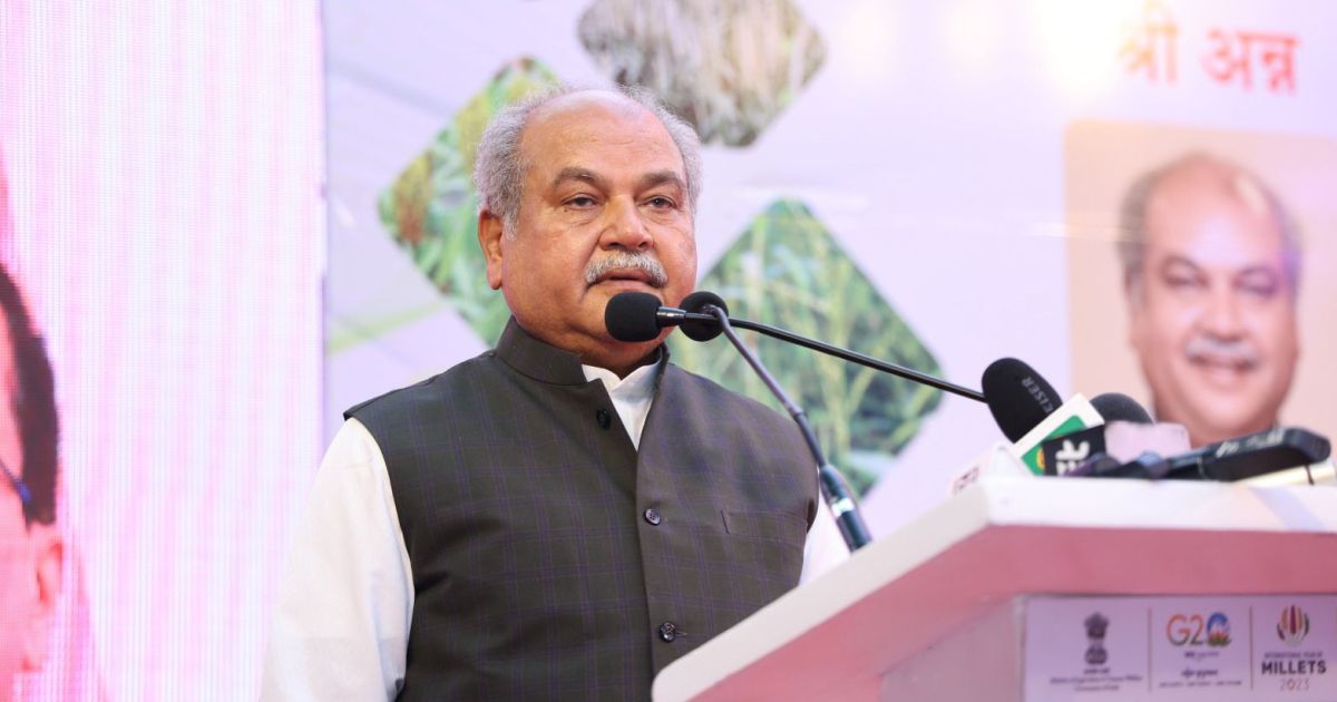 Shri Narendra Singh Tomar, Hon’ble Union Minister, MoA&FW, addressing the gathering at the inaugural ceremony.