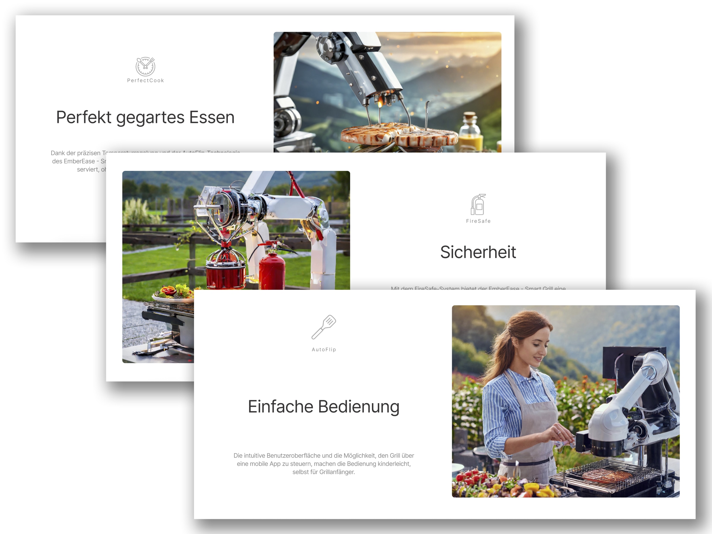 Website für Grill mit Armen