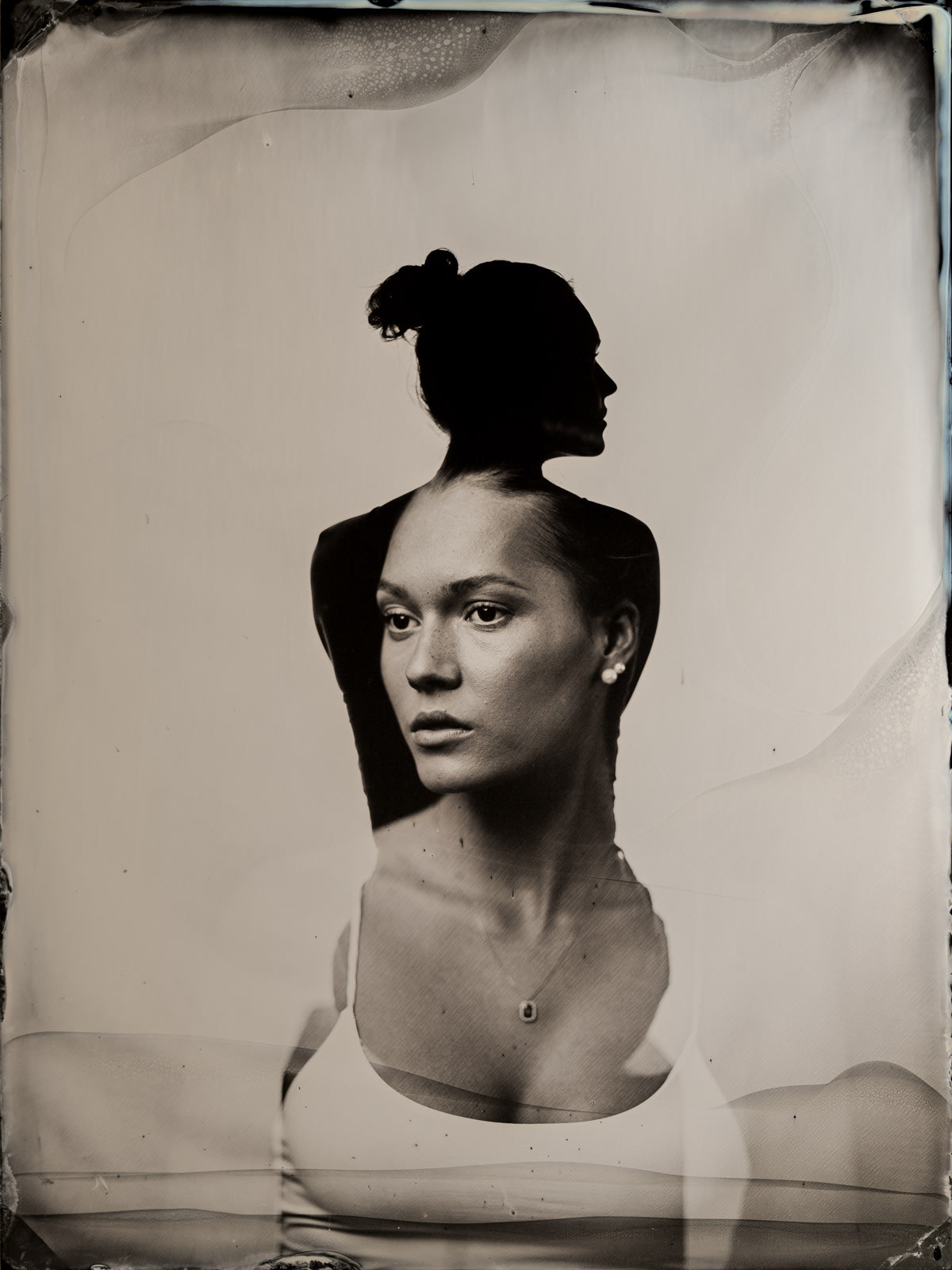 Doppelbelichtung Kollodium-Nassplatte