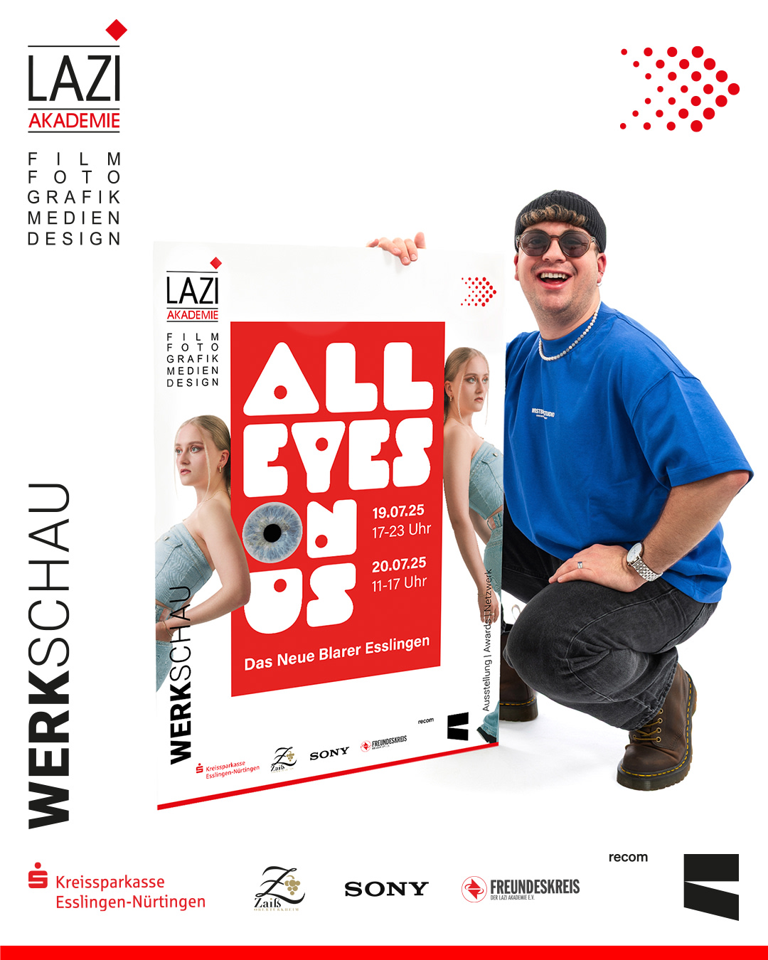 Visualisierung und Konzeptausarbeitung zum Werkschau-Motto „All Eyes on Us“ 2025