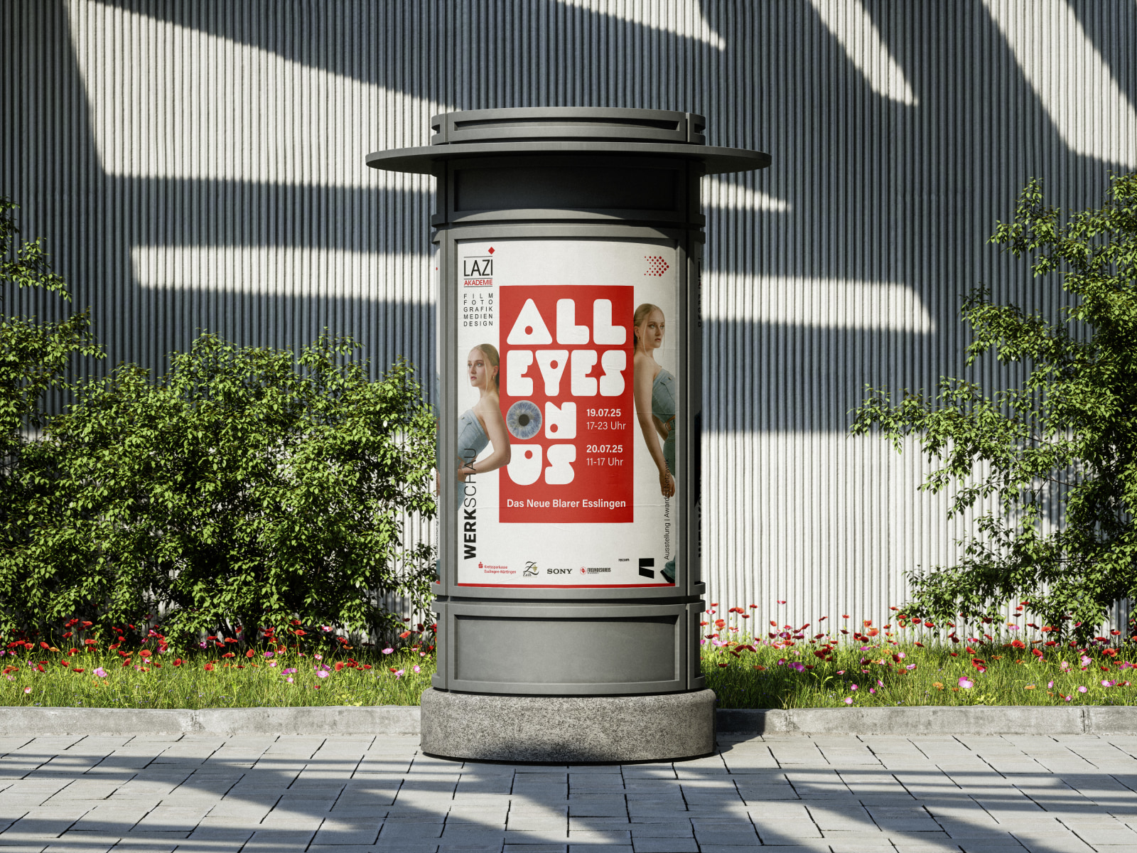 Visualisierung und Konzeptausarbeitung zum Werkschau-Motto „All Eyes on Us“ 2025