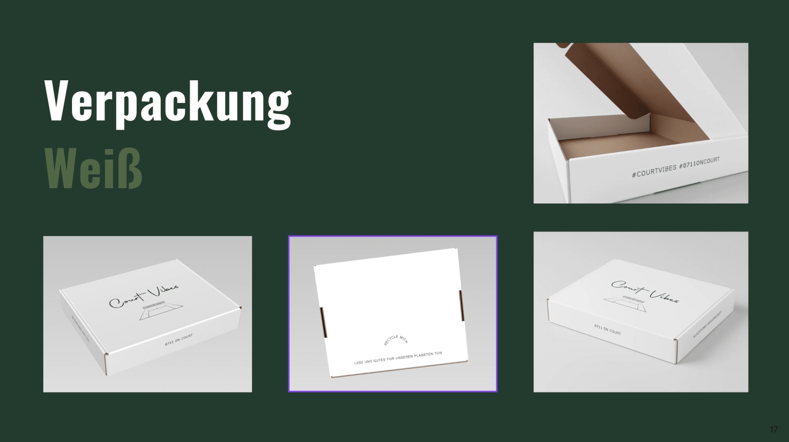 Verpackung weiß