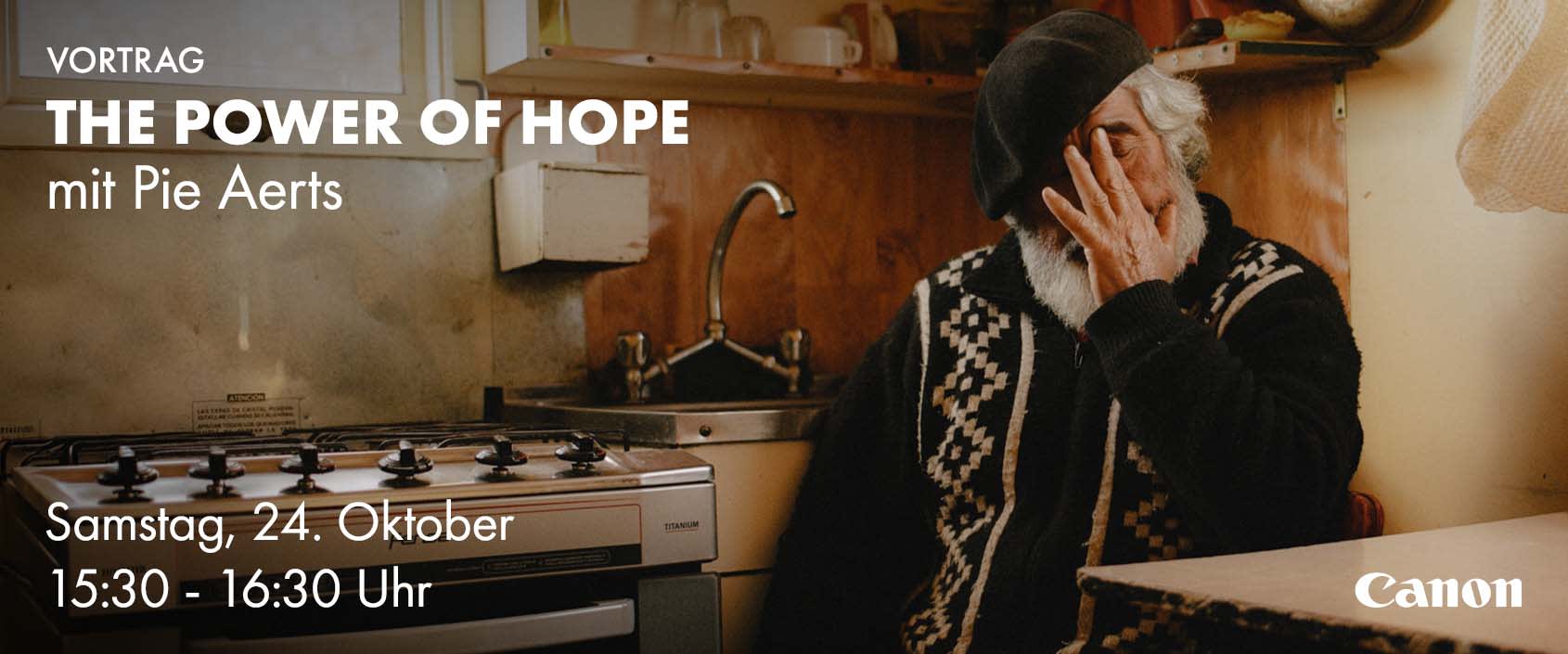 Vortrag The Power of Hope mit Pie Aerts, Sa, 24.10. 15:30 bis 16:30 Uhr