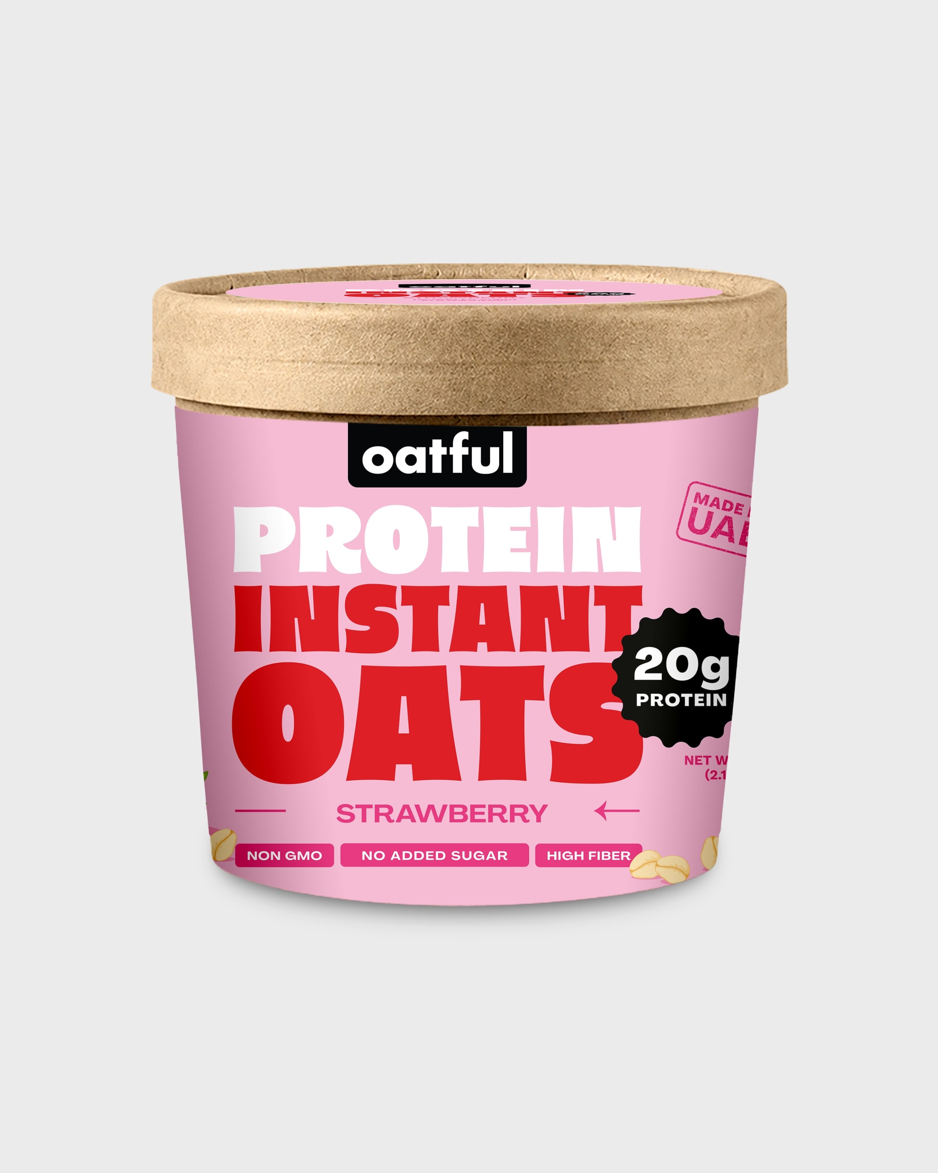 Protein Porridge Cup, Strawberry, Strawberry
