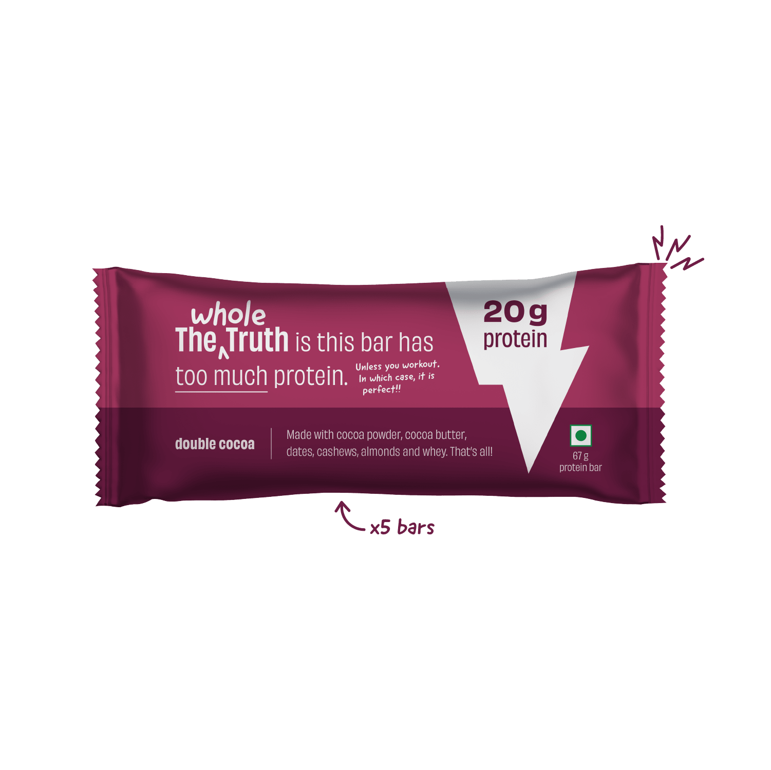 20g Protein Bar, Double Cocoa, Double Cocoa