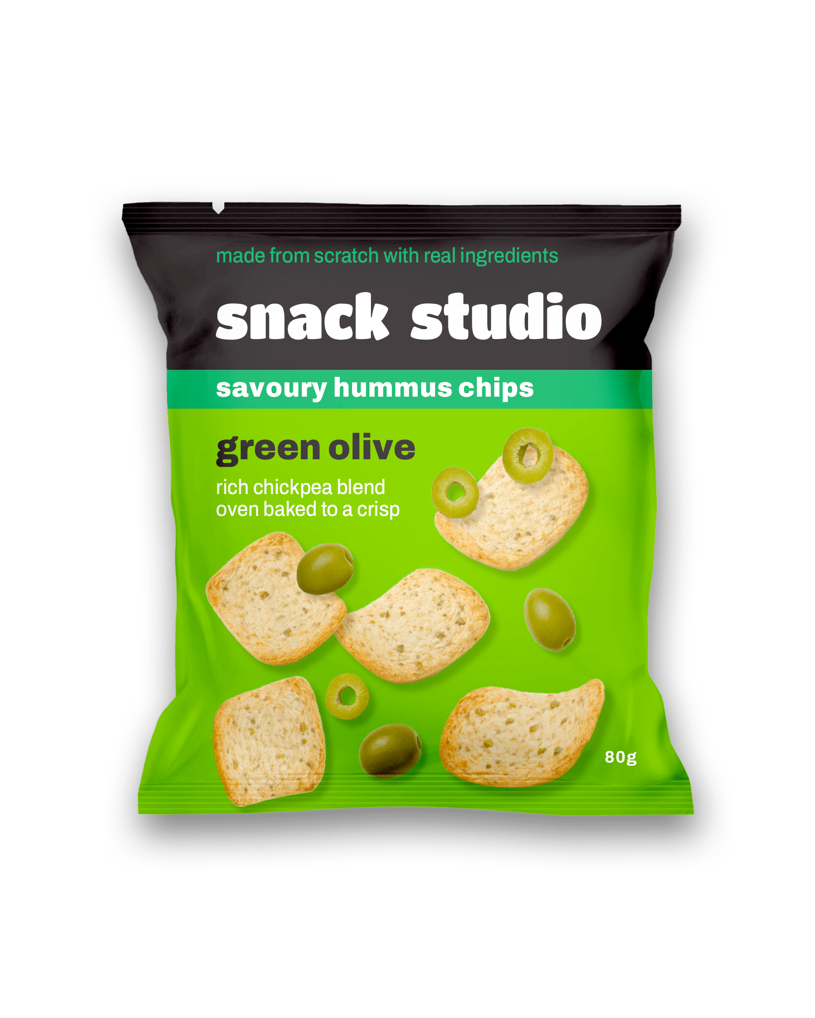 Hummus Chips, Green Olive, Green Olive