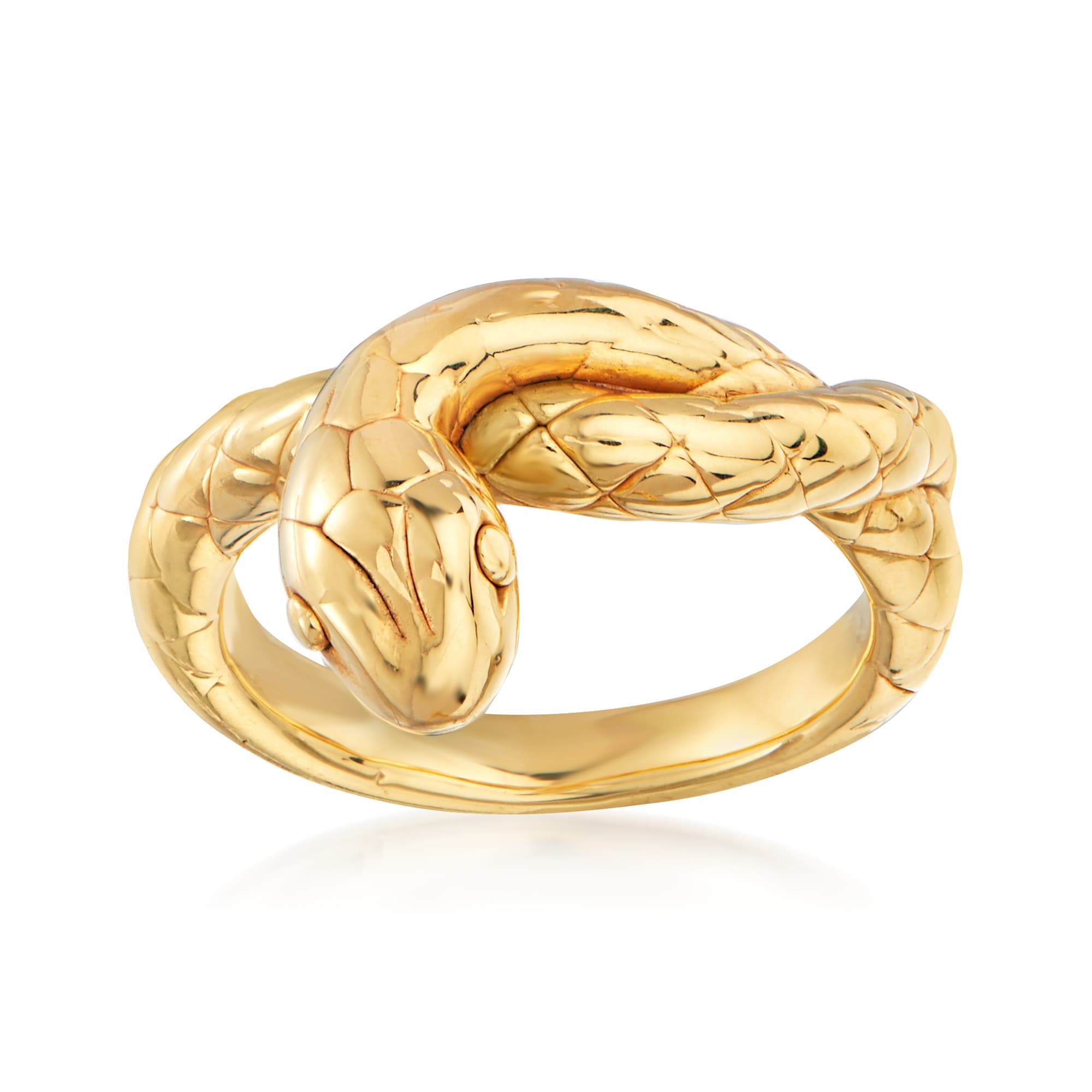 Italian 14kt Yellow Gold Snake Ring | Ross-Simons