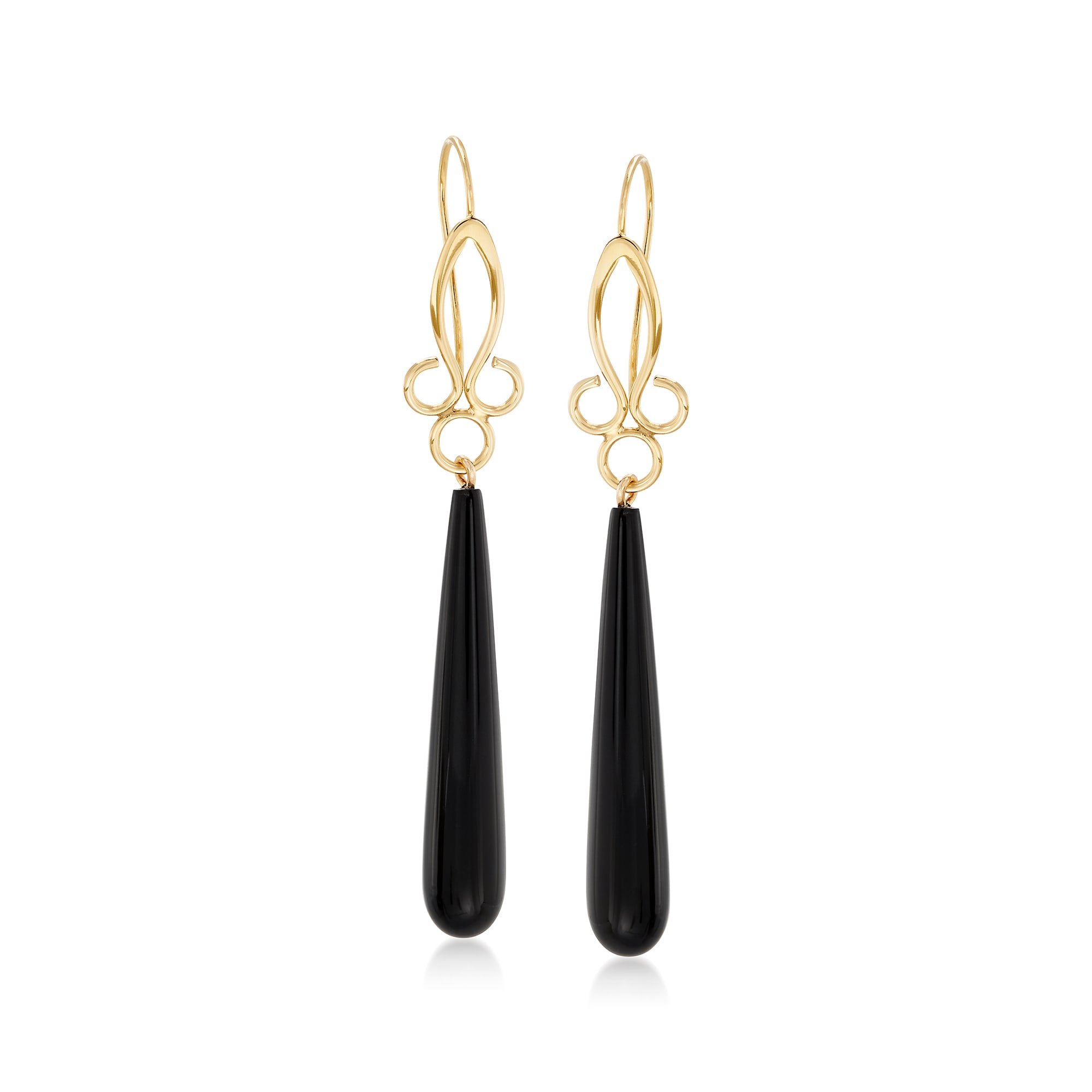 black onyx drop earrings