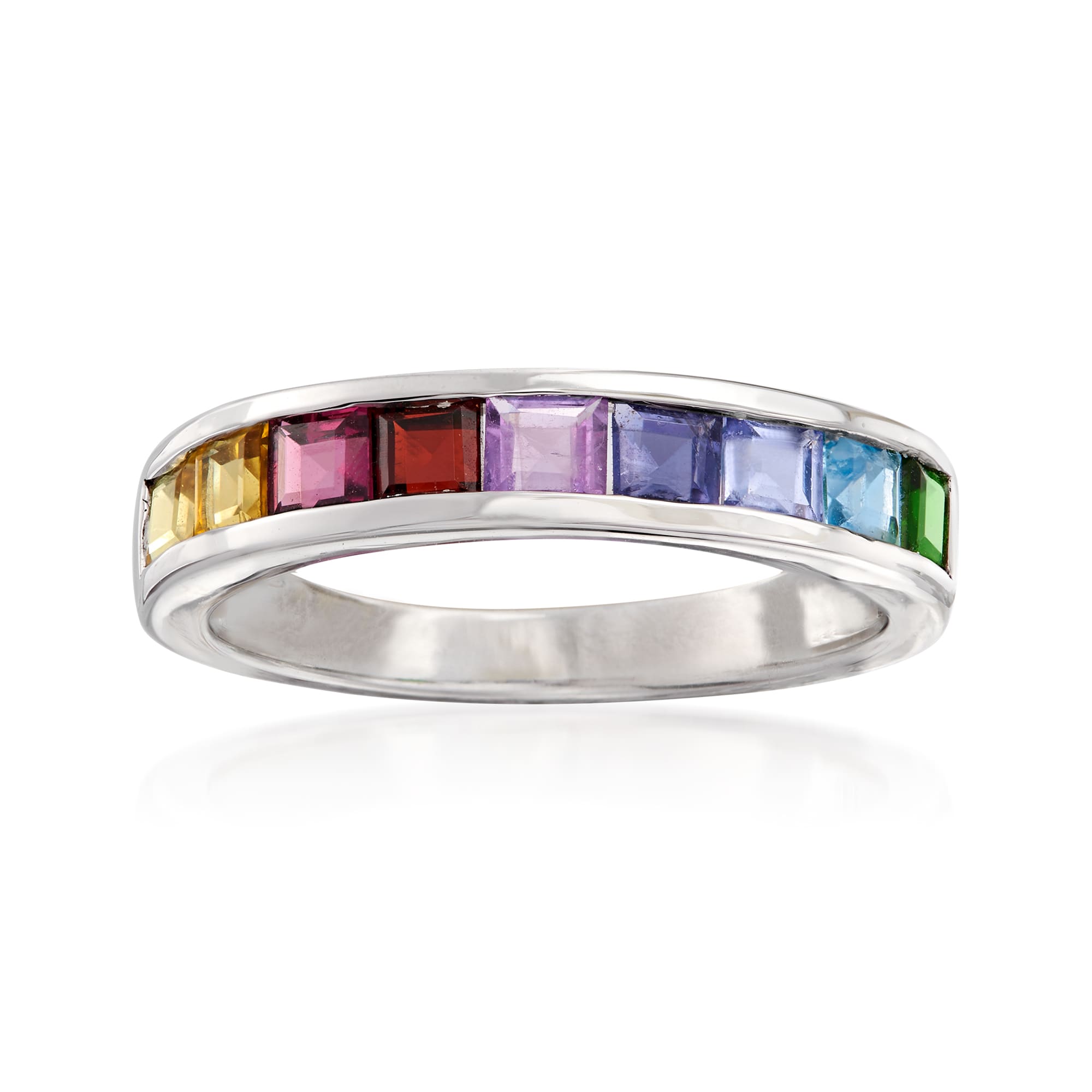 .90 ct. t.w. Multi-Gemstone Ring in Sterling Silver | Ross-Simons