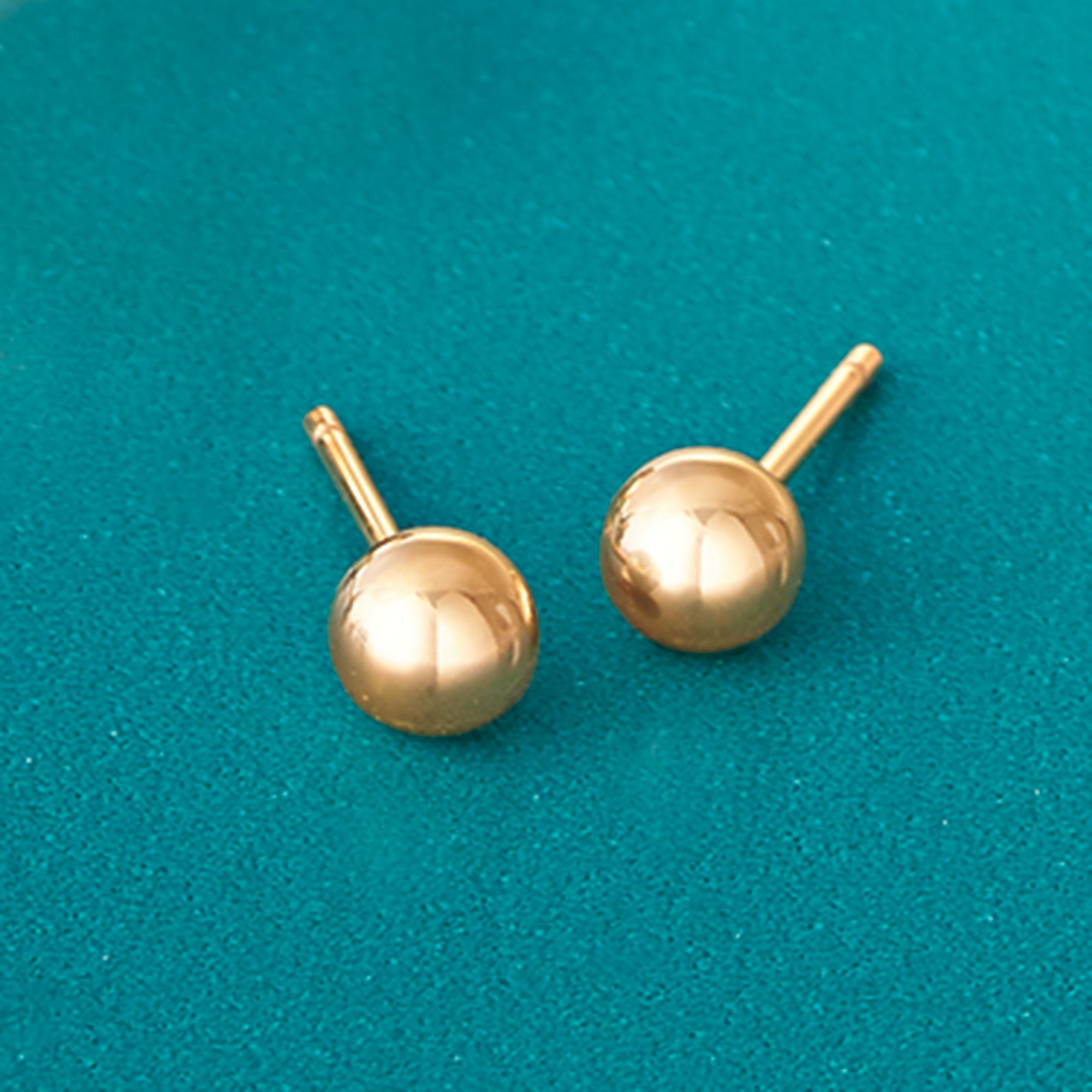 4mm 14kt Yellow Gold Ball Stud Earrings | Ross-Simons
