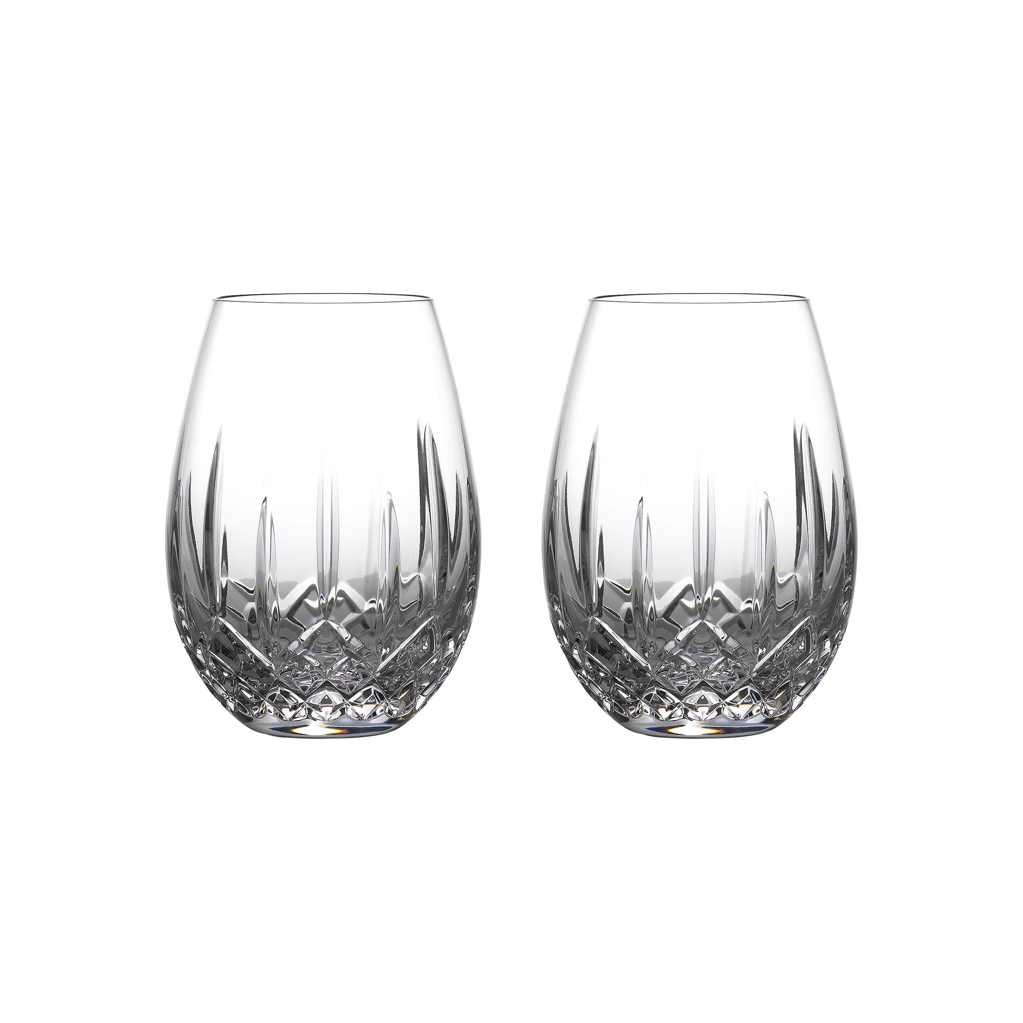 Waterford Crystal Nouveau Set Of 2 Lismore Stemless Glasses For Light Red Wine Ross Simons