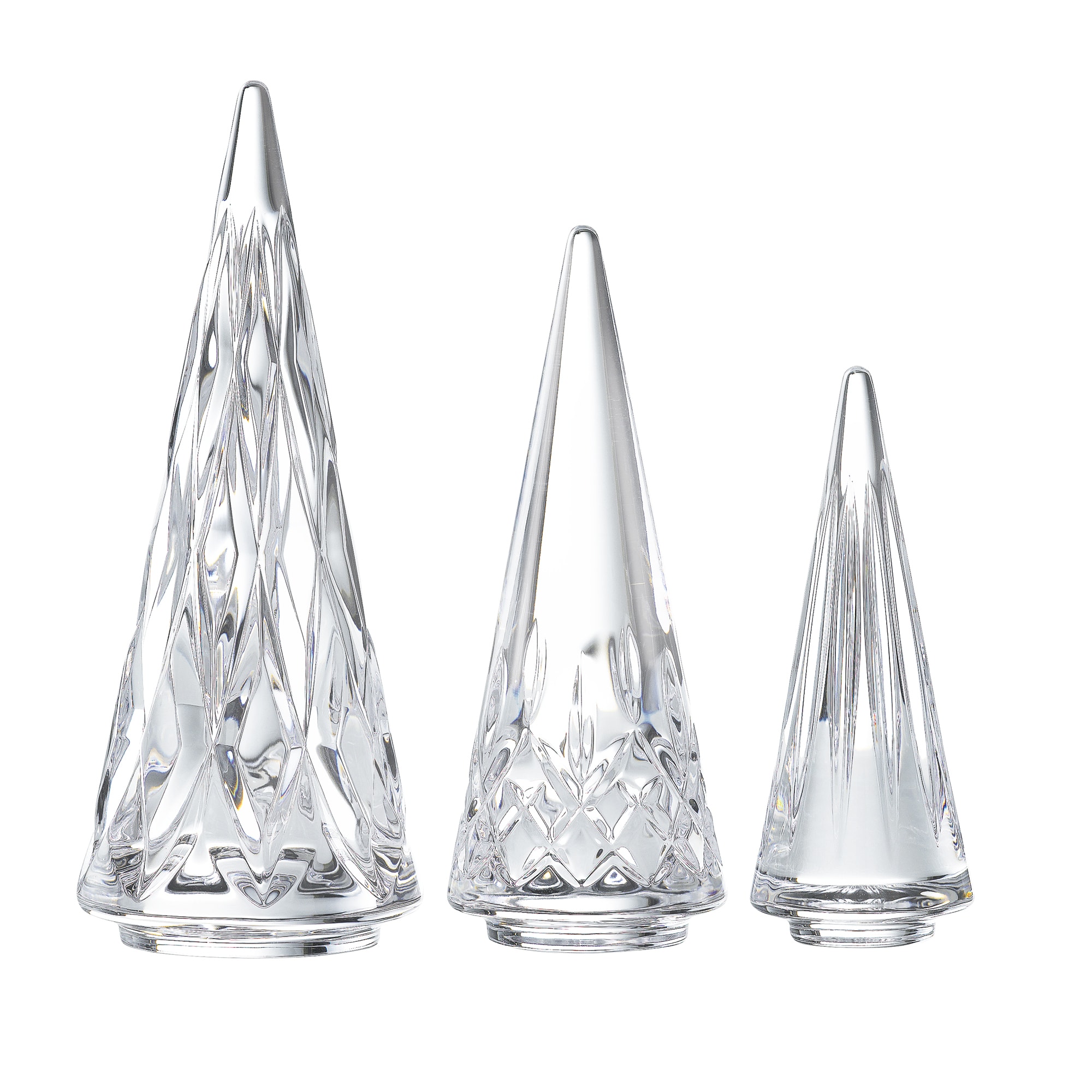 Waterford Crystal Set of Three Christmas Trees RossSimons