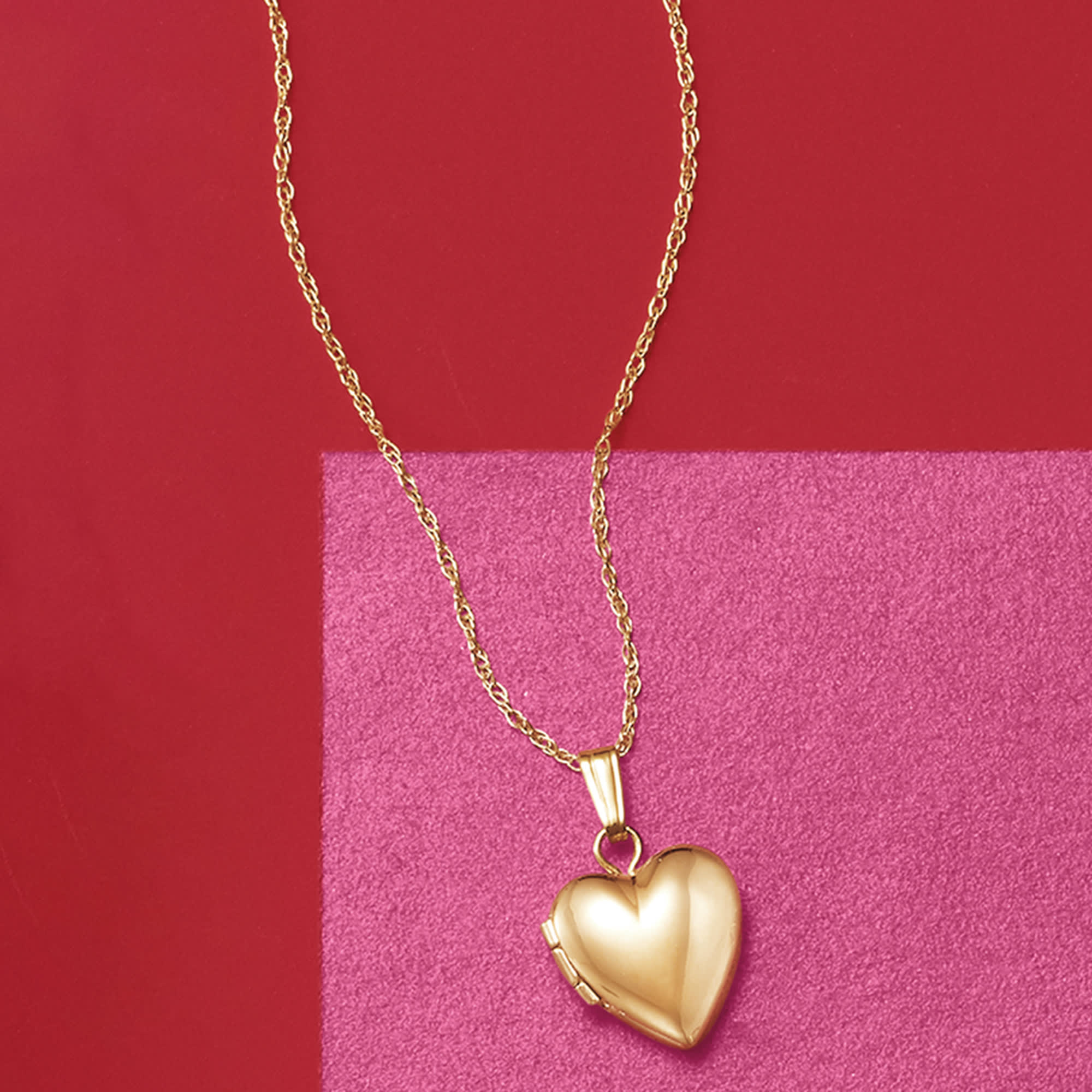 Baby's 14kt Yellow Gold Personalized Heart Locket Necklace | Ross-Simons