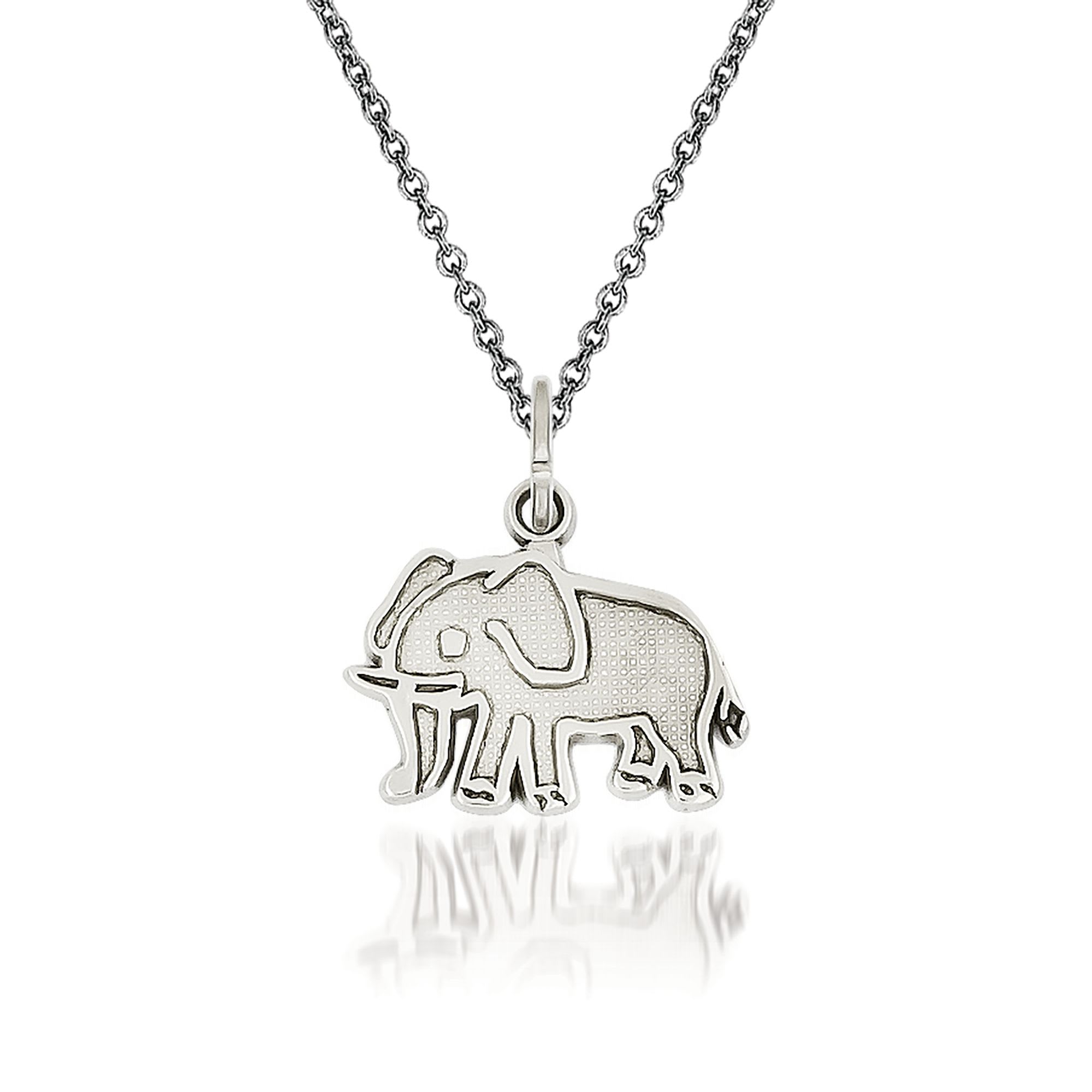 14kt White Gold Elephant Pendant Necklace Ross Simons 