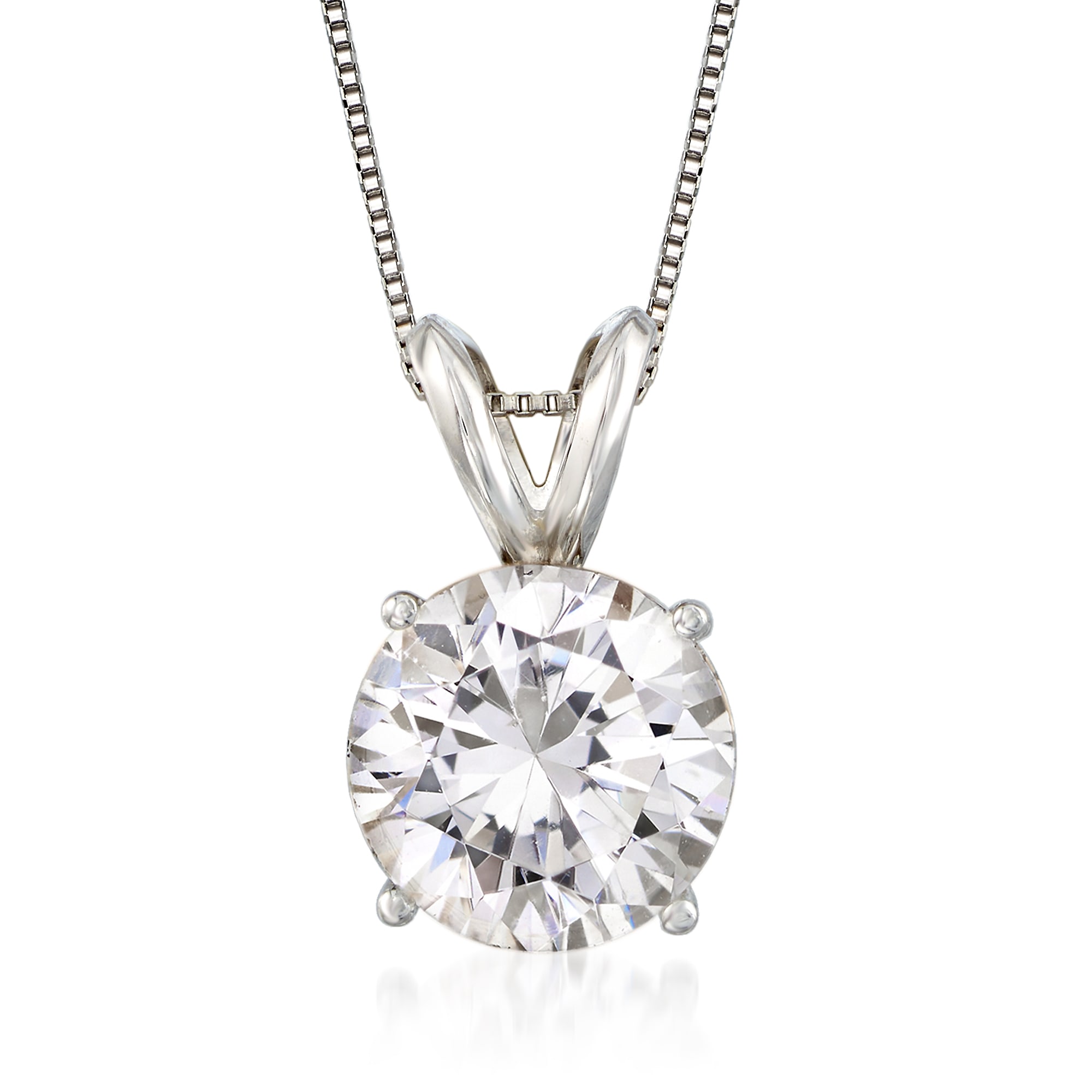 200 Carat Diamond Solitaire Pendant Necklace In Platinum 18 Ross