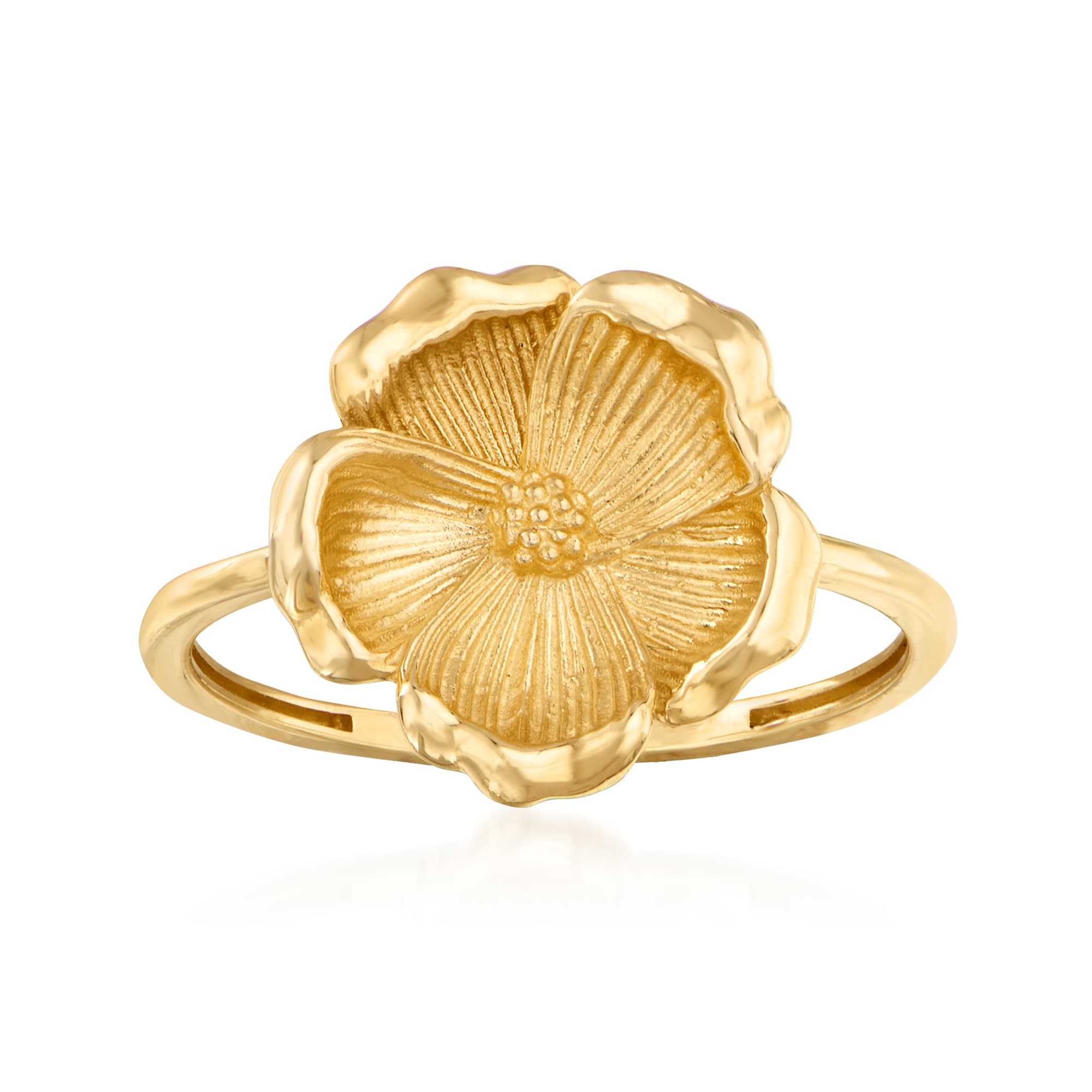 14kt Yellow Gold Flower Ring | Ross-Simons