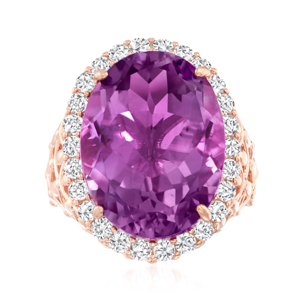 11/16 Size 7.5 17mm w/Brilliant Cut Amethyst CZ Wide Sterling Silver Marcasite Fancy Flower Ring 11/16 Size 7.5 17mm w/Brilliant Cut Amethyst CZ Wide Sterling Silver Marcasite Fancy Flower Ring