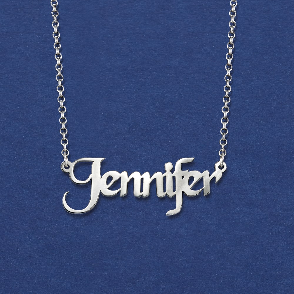 Sterling Silver Personalized Name Necklace Ross Simons