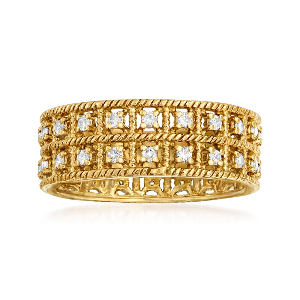 .50 ct. t.w. Diamond Double-Row Eternity Band in 18kt Gold Over ...