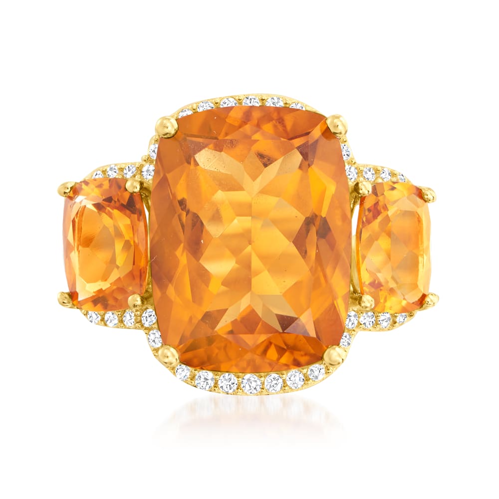1.7 cttw Citrine Angara Sugarloaf Natural Citrine and Cabochon Peridot Three Stone Ring Size 3-13 1.7 cttw Citrine Angara Sugarloaf Natural Citrine and Cabochon Peridot Three Stone Ring Size 3-13