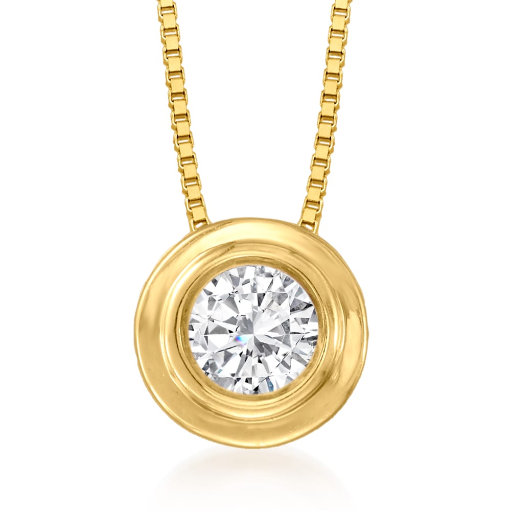 0.25 CT 14K Yellow Gold Black Diamond Ladies Bezel Set Solitaire Pendant 1/4 CT 0.25 CT 14K Yellow Gold Black Diamond Ladies Bezel Set Solitaire Pendant 1/4 CT