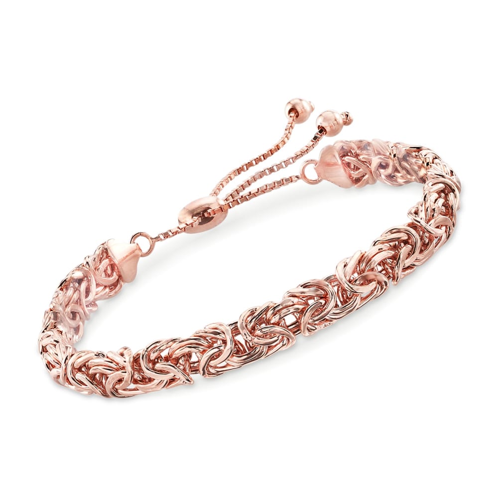 Ross-Simons 18kt Rose Gold Over Sterling Byzantine Bolo Bracelet