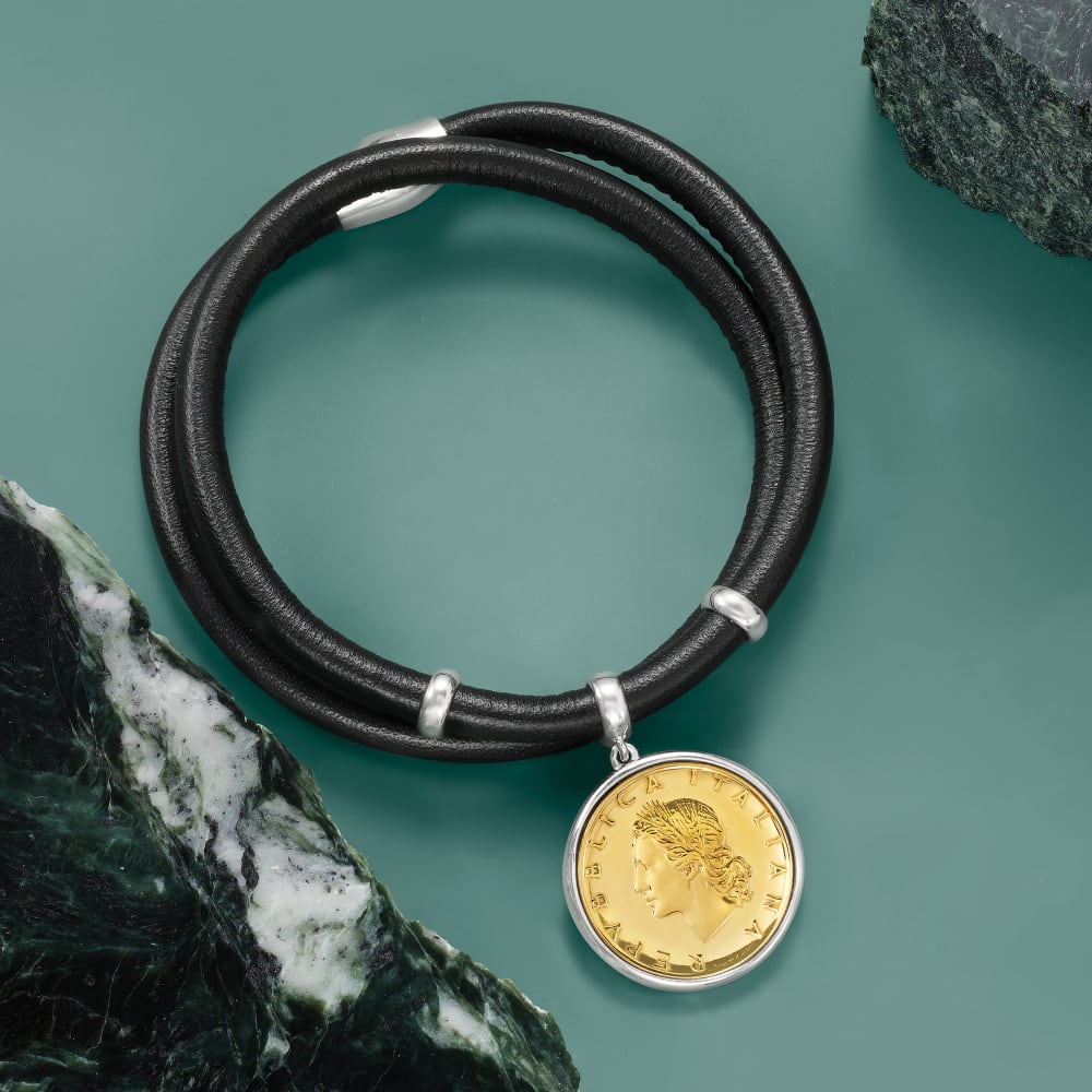 Leather Pendant Bracelet