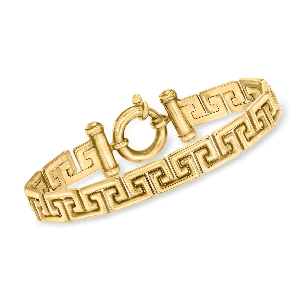 C. 1990 Vintage 14kt Yellow Gold Greek Key Bracelet | Ross-Simons