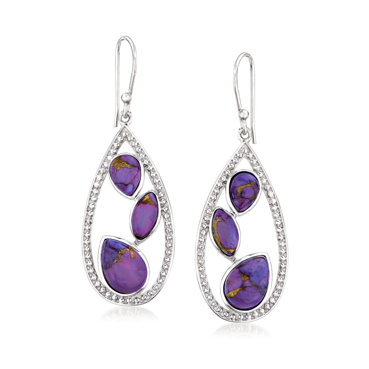 オンラインショップ】 Kingman Ross-Simons Purple Silve Sterling in Earrings Drop Turquoise Copper イヤリング - borrousorealty.com オンラインショップ】 Kingman Ross-Simons Purple Silve Sterling in Earrings Drop Turquoise Copper イヤリング - borrousorealty.com