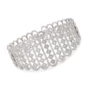 7.40 ct. t.w. Wide Diamond Cuff Bracelet in 18kt White Gold #795535