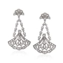 1.00 ct. t.w. CZ Fan Drop Earrings in Sterling Silver #828465