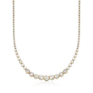 7.00 ct. t.w. Graduated Diamond Tennis Necklace in 14kt Yellow Gold #790337