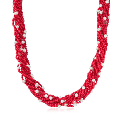 Quartz Necklace Coral and Red Quartz Necklace Quartz Gemstone Coral necklace SALE 30/% Coral Gemstone Necklace Birthstone