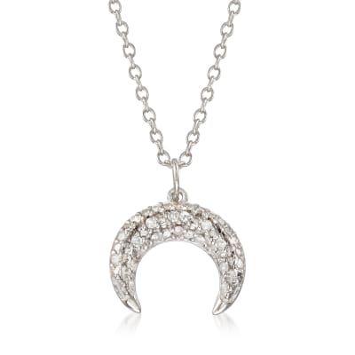 16ct tw Diamond Swirl Cluster Fashion Pendant in Sterling Silver with 18 cable chain