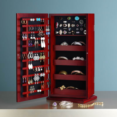 Jewelry Boxes Jewelry Boxes, Safekeeper Mirror Jewelry Organizer