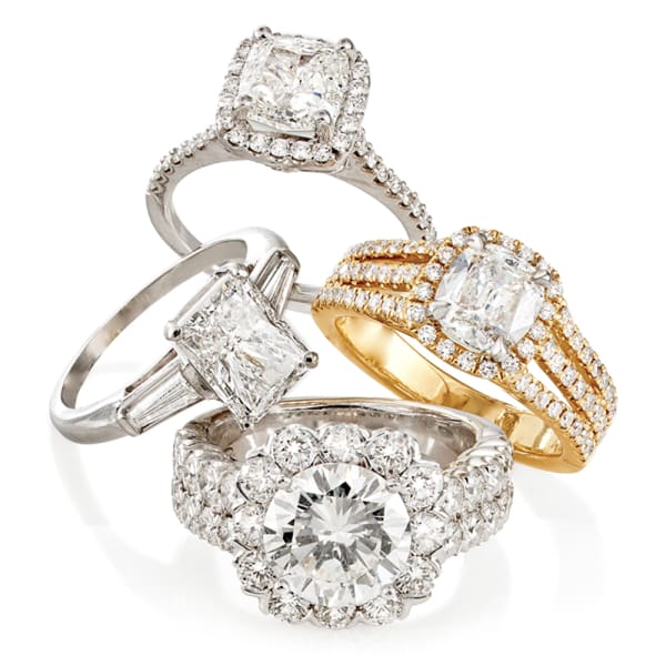 Four Diamond Engagement Rings