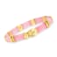 Pink Jade in Gold Over Sterling; Currently Selected