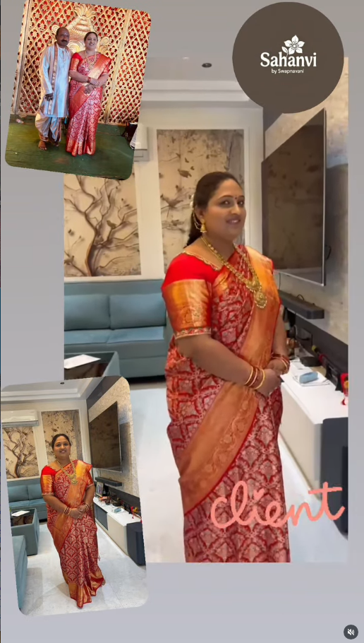 Royal weaves. Timeless charm. ❤️ Our gorgeous client embraces the beauty of tradition in an opulent handloom saree from Sahanvi by Swapnavani. ✨ Woven with intricate craftsmanship and adorned with rich zari detailing, this saree reflects elegance, culture, and celebration in every fold. 👑🌺 For women who carry tradition with grace and confidence.