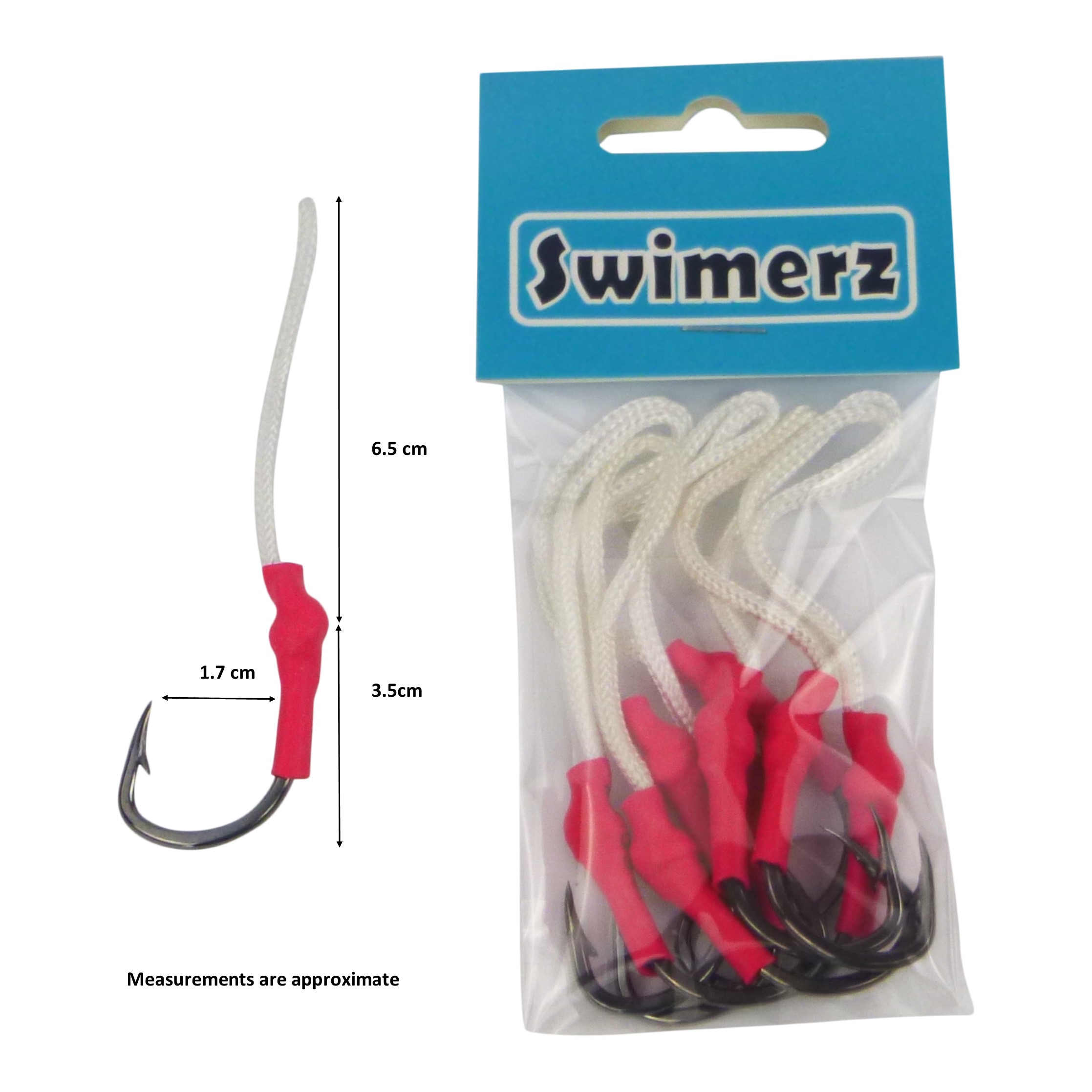 10 x 2/0 Single Assist Hooks, Swimerz, Black Nickel Coated, Heavy duty